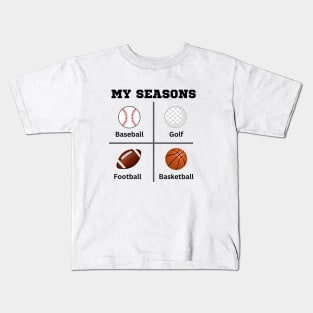 Four Seasons of Sports Kids T-Shirt